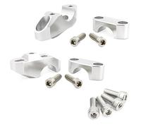 Compatibile Con Aprilia Per Tuono 1000 Per R Mana 850 Per Shiver Per Dorsoduro 1200 Per Caponord 1200 28mm 1 1/8" Manubrio Riser Fat Bar Back Move Riser Offset Riser Manubrio Moto(Silver)