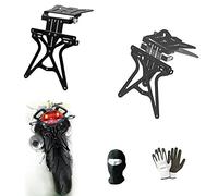 COMPATIBILE CON APRILIA RS 125 EXTREMA PORTATARGA REGOLABILE PER MOTO LAMPA AERO-X 90146 SUPPORTO TARGA OMOLOGATO UNIVERSALE NON SPECIFICO NERO 270X190X35MM