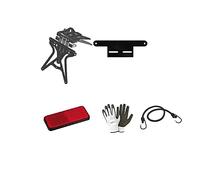 COMPATIBILE CON APRILIA RSV4 R APRC PORTATARGA SUPPORTO TARGA DOPPIA REGOLAZIONE+KIT CATARIFRANGENTE+SUPPORTO CATADIOTTRO PER MOTO IN ALLUMINIO OMOLOGATO UE