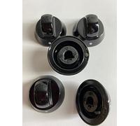 COMPATIBILE CON ARISTON INDESIT 5 MANOPOLE RICAMBIO PIANO COTTURA IN PLASTICA DURA INDEFORMABILE MODELLO DATATO 1994-1995 FORO INNESTO 7 MM (MADE IN ITALY) MN 600