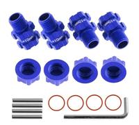 Compatibile Con Arrma 1/10 3S Per Granito Mega Per Senton Per Typhon RC Parti Di Automobili Ruota Mozzi Esagonali Adattatore Da 14mm A 17mm Ampliare 10mm RC Parti Auto(Blue)