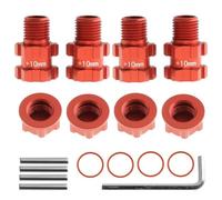 Compatibile Con Arrma 1/10 3S Per Granito Mega Per Senton Per Typhon RC Parti Di Automobili Ruota Mozzi Esagonali Adattatore Da 14mm A 17mm Ampliare 10mm RC Parti Auto(Red)