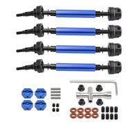 Compatibile Con ARRMA 3S BIG Per ROCK V3 1/10 RC Auto Parti Upgrade 4pcs Albero Di Trasmissione Anteriore Posteriore Metallo CVD RC Parti Auto(Blue)