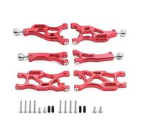 Compatibile Con Arrma For Limitless For Infraction 6S Per Typhon 1/7 1/8 RC Auto Parti Di Aggiornamento Kit Braccio Sospensione Anteriore E Posteriore In Metallo RC Parti Auto(Red)