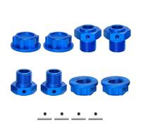 Compatibile Con Arrma Per Kraton Per Outcast Per BLX Per Mojave 4S 1/10 1/8 RC Parti Di Automobili 4 Pezzi Adattatore Mozzo Esagonale Ruota In Metallo 17mm RC Parti Auto(Blue)