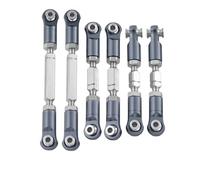 Compatibile Con ARRMA Per MOJAVE 4S Per BLX Per DESERT Per RTR 1/8 Rc Parti 6PCS In Lega Di Alluminio Interasse Sterzo Link Rod Set RC Parti Auto(Gray)