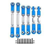 Compatibile Con ARRMA Per MOJAVE 4S Per BLX Per DESERT Per RTR 1/8 Rc Parti 6PCS In Lega Di Alluminio Interasse Sterzo Link Rod Set RC Parti Auto(Blue)