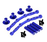 Compatibile Con Arrma Per Mojave 4X4 4S Per BLX 1/8 RC Auto Parti Upgrade 1 Set Piastre Supporto Carrozzeria Anteriore Posteriore In Lega ARA320740 RC Parti Auto(Blue)