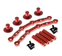 Compatibile Con Arrma Per Mojave 4X4 4S Per BLX 1/8 RC Auto Parti Upgrade 1 Set Piastre Supporto Carrozzeria Anteriore Posteriore In Lega ARA320740 RC Parti Auto(Red)