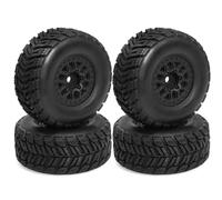 Compatibile Con ARRMA Per Mojave Per GROM 1/14 1/16 1/18 RC Off-Road 4 Pezzi Pneumatici E Ruote Per Camion RC Short Course Hex 12mm Pneumatici Per Vuoto Rc Pneumatici(Black)