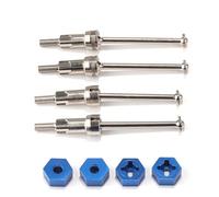 Compatibile Con ARRMA Per Mojave Per GROM 1/14 RC Auto Parti Upgrade Set Alberi Di Trasmissione CVD In Acciaio Anteriori E Posteriori Con Dadi Ruota In Alluminio RC Parti Auto(Silver)