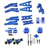 Compatibile Con Arrma Per MOJAVE Per GROM OP 1/14 RC Auto Parti Di Aggiornamento In Metallo Blocco Sterzo Braccio Sospensione Albero Trasmissione Copertura Del Cambio RC Parti Auto(Blue)