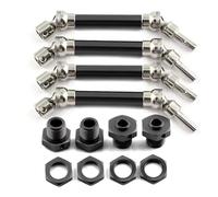 Compatibile Con Arrma Per Typhon 4x4 3S Per BLX Per 550 Mega 1/8 RC Parti Di Automobili 4 Pezzi Albero Motore Anteriore E Posteriore In Metallo CVD Ruota Esagonale RC Parti Auto(Black)