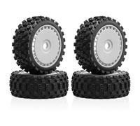 Compatibile Con ARRMA Per Typhon Per Trxs Per Kyosho Per HSP 1/8 RC Auto Per Buggy Parti Di Aggiornamento Accessori Pneumatici Delle Ruote 17mm Esagonale RC Parti Auto(Silver)