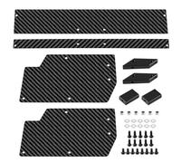 Compatibile Con ARRMA Per VENDETTA 3S 1/8 RC Parti Di Aggiornamento Per Auto Modello In Fibra Carbonio + Piastra Spoiler Laterale Per Ala Posteriore In Lega Alluminio RC Parti Auto(Black)