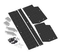 Compatibile Con ARRMA Per VENDETTA 3S 1/8 RC Parti Di Aggiornamento Per Auto Modello In Fibra Carbonio + Piastra Spoiler Laterale Per Ala Posteriore In Lega Alluminio RC Parti Auto(Silver)