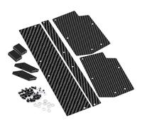 Compatibile Con ARRMA Per VENDETTA 3S 1/8 RC Parti Di Aggiornamento Per Auto Modello In Fibra Di Carbonio + Staffa Piastra Ala Posteriore Spoiler Laterale In Lega Di Alluminio RC Parti Auto(Black)