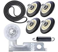 Compatibile con asciugatrici LG Kenmore - Rullo del cestello, cinghia dell'asciugatrice e puleggia folle con kit molla (4581EL2002C, 4400EL2001A, 4561EL3002A)