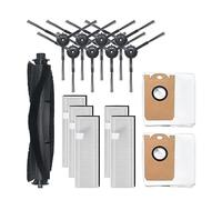 Compatibile con aspirapolvere Proscenic M7 PRO/Kyvol Cybovac S31/Uoni V980 PLUS/Honiture Q6 spazzola principale/laterale filtro HEPA parti del sacchetto della polvere (colore: 16 pezzi)