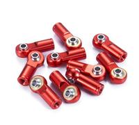 Compatibile Con Assiale Per SCX10 1/10 RC Auto Camion Parti 10 Pezzi 22mm M4 Lega Metallica Tirante Testa A Sfera Giunto In Senso Antiorario Filo RC Parti Auto(Red)
