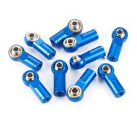 Compatibile Con Assiale Per SCX10 1/10 RC Auto Camion Parti 10 Pezzi 22mm M4 Lega Metallica Tirante Testa A Sfera Giunto In Senso Antiorario Filo RC Parti Auto(Blue)