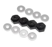 Compatibile Con Assiale Per SCX10 Per TRX-4 1/10 RC Auto Parti Di Aggiornamento Esagono Adattatore Ruota Esagonale Da 12 Mm A 17 Colonna Estensione RC Parti Auto(Black)
