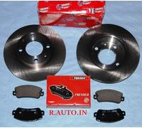COMPATIBILE CON AUTOBIANCHI Y10 KIT DISCHI FRENI E PASTICCHE PATTINI FRENO ANTER