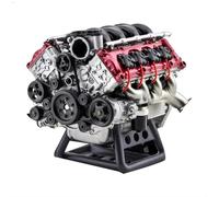 Compatibile Con Ax90104 Per Scx10 RC Car Upgrade Parts MAD V8 Decorate Engine Internal Combustion Model Assembly Kit Engine Accessori RC