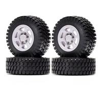 Compatibile Con Axial D90 TF2 Per Tamiya Per LC80 1/10 RC Crawler Car Parts 4 Pezzi 1.55 Beadlock Cerchione Mozzo In Gomma 78 Mm Pneumatico Pneumatici RC