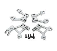 Compatibile Con Axial Per SCX10 II 90046 90047 1/10 RC Auto Parti Upgrade 4pcs Anelli Montaggio Torri Ammortizzatore Anteriore Posteriore Metallo RC Parti Auto(Silver)