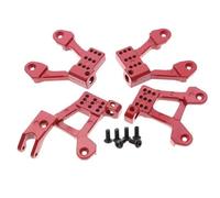 Compatibile Con Axial Per SCX10 II 90046 90047 1/10 RC Auto Parti Upgrade 4pcs Anelli Montaggio Torri Ammortizzatore Anteriore Posteriore Metallo RC Parti Auto(Red)