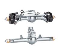 Compatibile Con Axial Per SCX24 1/24 RC Crawler Parti Di Aggiornamento + Set Assali Anteriori Posteriori In Alluminio Da 4 Mm Fusi A Snodo In Ottone RC Parti Auto(Silver)