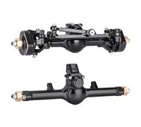 Compatibile Con Axial Per SCX24 1/24 RC Parti Di Aggiornamento Per Auto + Set Di Assali Anteriori E Posteriori In Alluminio Da 4 Mm Con Fusi A Snodo In Ottone RC Parti Auto(Black)