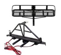 Compatibile Con Axial SCX10 III AXI03007 1/10 RC Crawler Car Upgrade Parts CNC Metal Paraurti Posteriore E Portapacchi Posteriore Paraurti RC