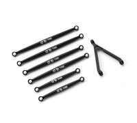 Compatibile Con Axial SCX24 1/24 RC Auto Aggiornamenti Parte 7 Pezzi In Lega Di Alluminio Interasse Set Di Aste Di Collegamento Dello Sterzo Rc Biella per auto