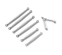 Compatibile Con Axial SCX24 1/24 RC Auto Parte Di Aggiornamento Set Di Aste Di Collegamento Dello Sterzo In Lega Di Alluminio 7x Set Di Aste Di Collegamento Dello Sterzo Rc Biella per auto