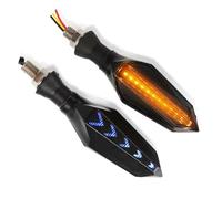Compatibile con Bajaj per Pulsar per 200 NS Tutti Gli Anni Luci di Segnalazione per Moto Luci Modificate Luci di Direzione Impermeabili Luci Decorative Luminose Indicatori motocicli(Blue)