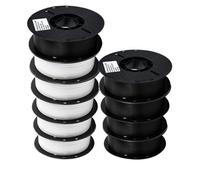 Compatibile Con Bambu Lab, Filamento 3D Multimateriale Da 1,75 Mm, PLA PETG SILK TPU Confezione Da 5/10(PLA 5WT5BK)