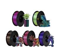 Compatibile Con Bambu Lab, Filamento 3D Multimateriale Da 1,75 Mm, PLA PETG SILK TPU Confezione Da 5/10(SilkTriple 5kg Mix B)