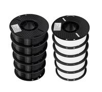 Compatibile Con Bambu Lab, Filamento 3D Multimateriale Da 1,75 Mm, PLA PETG SILK TPU Confezione Da 5/10(PETG 5WT5BK)