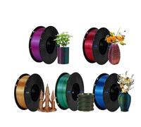 Compatibile Con Bambu Lab, Filamento 3D Multimateriale Da 1,75 Mm, PLA PETG SILK TPU Confezione Da 5/10(SilkTriple 5kg Mix A)