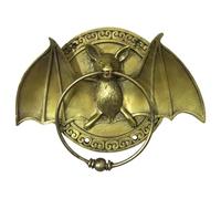 Compatibile con batacchio for porta in resina vintage a forma di testa di cane pipistrello, decorazione antica for cancello con animali(Bat)