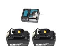 Compatibile con batteria Makita da 18 V con caricabatterie agli ioni di litio ricaricabile for BL1850 BL1880 BL1860B LXT400 utensile elettrico Makita batteria da 18 V(Makita 6Ahx2 ChargX1)