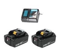 Compatibile con batteria Makita da 18 V con caricabatterie agli ioni di litio ricaricabile for BL1850 BL1880 BL1860B LXT400 utensile elettrico Makita batteria da 18 V(Makita 5Ahx2 ChargX1)