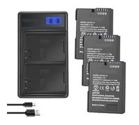 Compatibile con batteria Nikon EN-EL14 con caricabatteria for D3100 D3200 D3300 D3400 D3500 D5600 D5100 D5200 P7000 P7100 P7800 1500mAh(1Charger 3Battery)