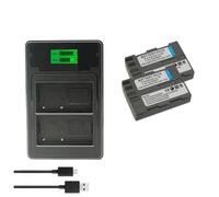 Compatibile con batteria Nikon EN-EL3/EN-EL3e e caricabatteria LED, 4 pezzi for D70s D50 D80 D300 D300S D700 D90 D200(2battery And Charger)