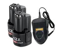 Compatibile con batteria ricaricabile agli ioni di litio Bosch da 18 V e 6000 mAh e caricabatterie da 12 V/10,8 V - BAT609, BAT618, BAT411, BAT411A(Black 5000mah)