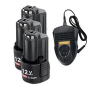 Compatibile con batteria ricaricabile agli ioni di litio Bosch da 18 V e 6000 mAh e caricabatterie da 12 V/10,8 V - BAT609, BAT618, BAT411, BAT411A(Black)