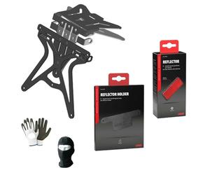 COMPATIBILE CON BMW K 1300 R KIT PER MOTO PORTATARGA REGOLABILE UNIVERSALE+CATARIFRANGENTE+SUPPORTO CATAR. TARGA LAMPA TUTTO OMOLOGATO OFFERTA DI 3 PRODOTTI
