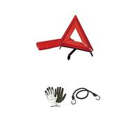 COMPATIBILE CON BMW SERIE 1 3P TRIANGOLO PIEGHEVOLE D'EMERGENZA ROSSO FLUO CON BASE A CROCE E CUSTODIA RIGIDA,OMOLOGATO EUROPA